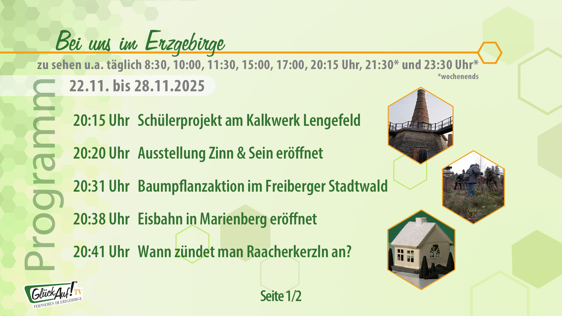 Bei uns im Erzgebirge für die Woche vom 22.11. bis 28.11.2025 Bei uns im Erzgebirge für die Woche vom 22.11. bis 28.11.2025