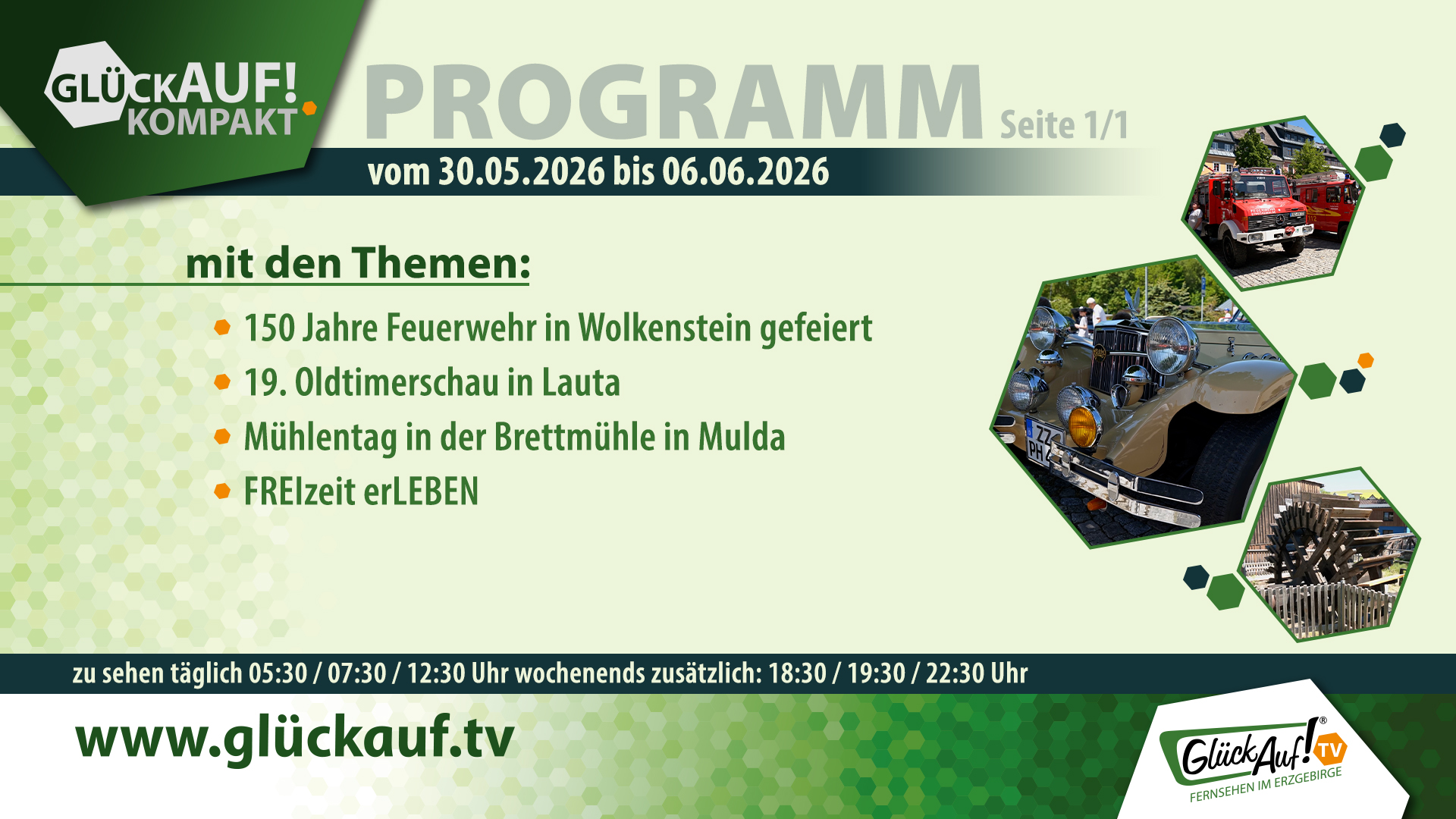 Glück Auf! kompakt für die Woche vom 30.05.2026 bis 05.06.2026 Glück Auf! kompakt für die Woche vom 30.05.2026 bis 05.06.2026