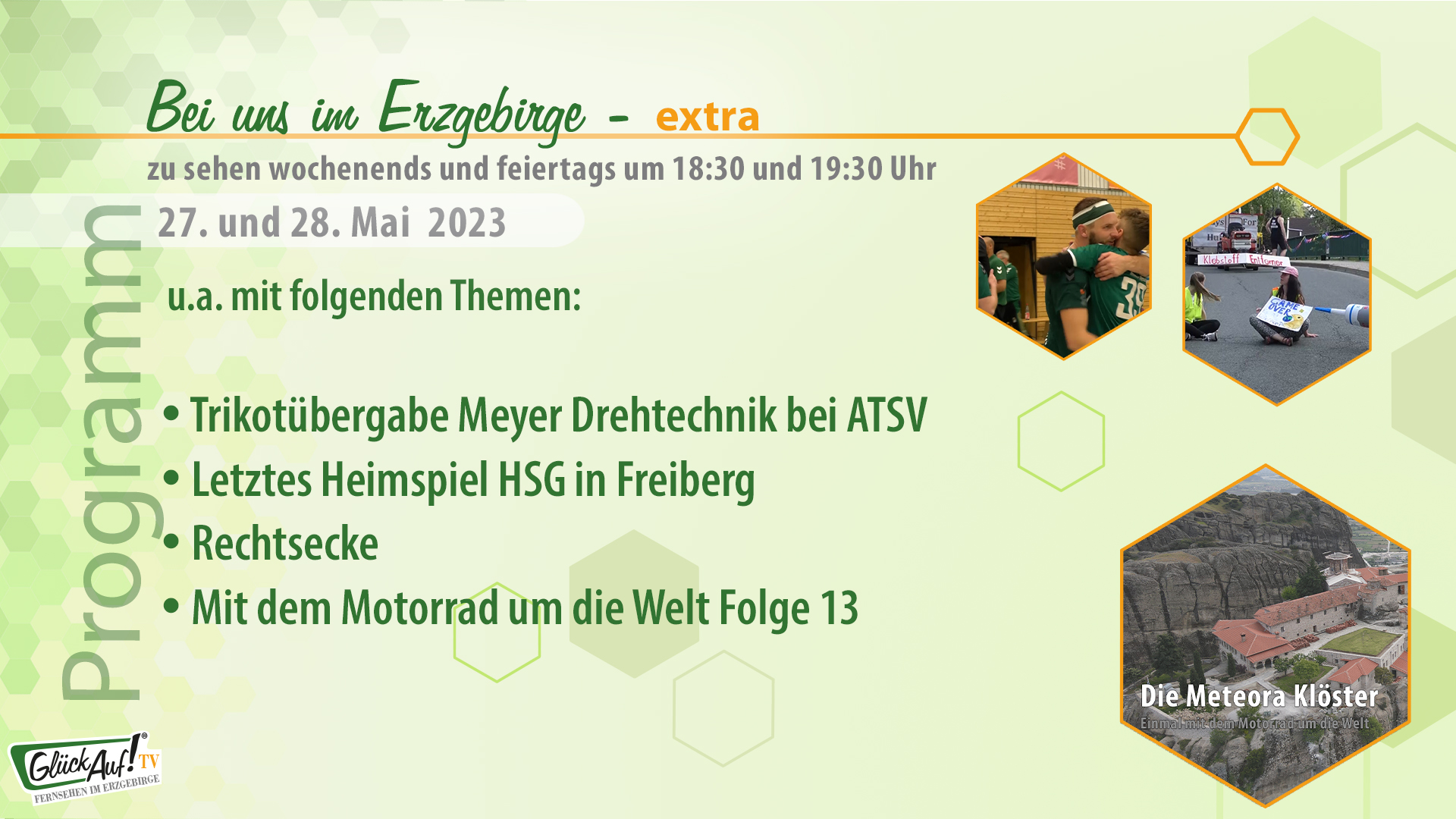 Bei uns im Erzgebirge - extra für das Wochenende der 21. Kalenderwoche 2023 Bei uns im Erzgebirge - extra für das Wochenende der 21. Kalenderwoche 2023