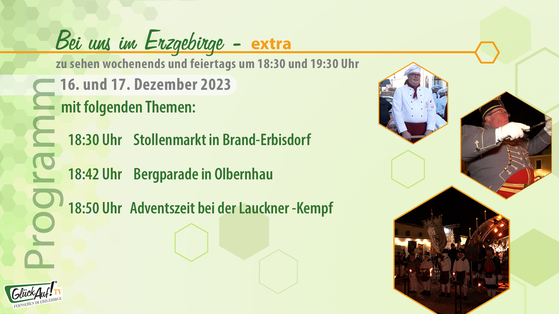 Bei uns im Erzgebirge - extra für das Wochenende der 50. Kalenderwoche 2023 Bei uns im Erzgebirge - extra für das Wochenende der 50. Kalenderwoche 2023