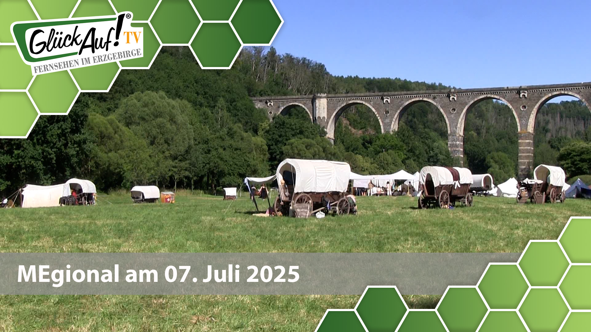 MEgional am 07. Juli 2025 mit dem historischer Besiedelungszug in Falkenau