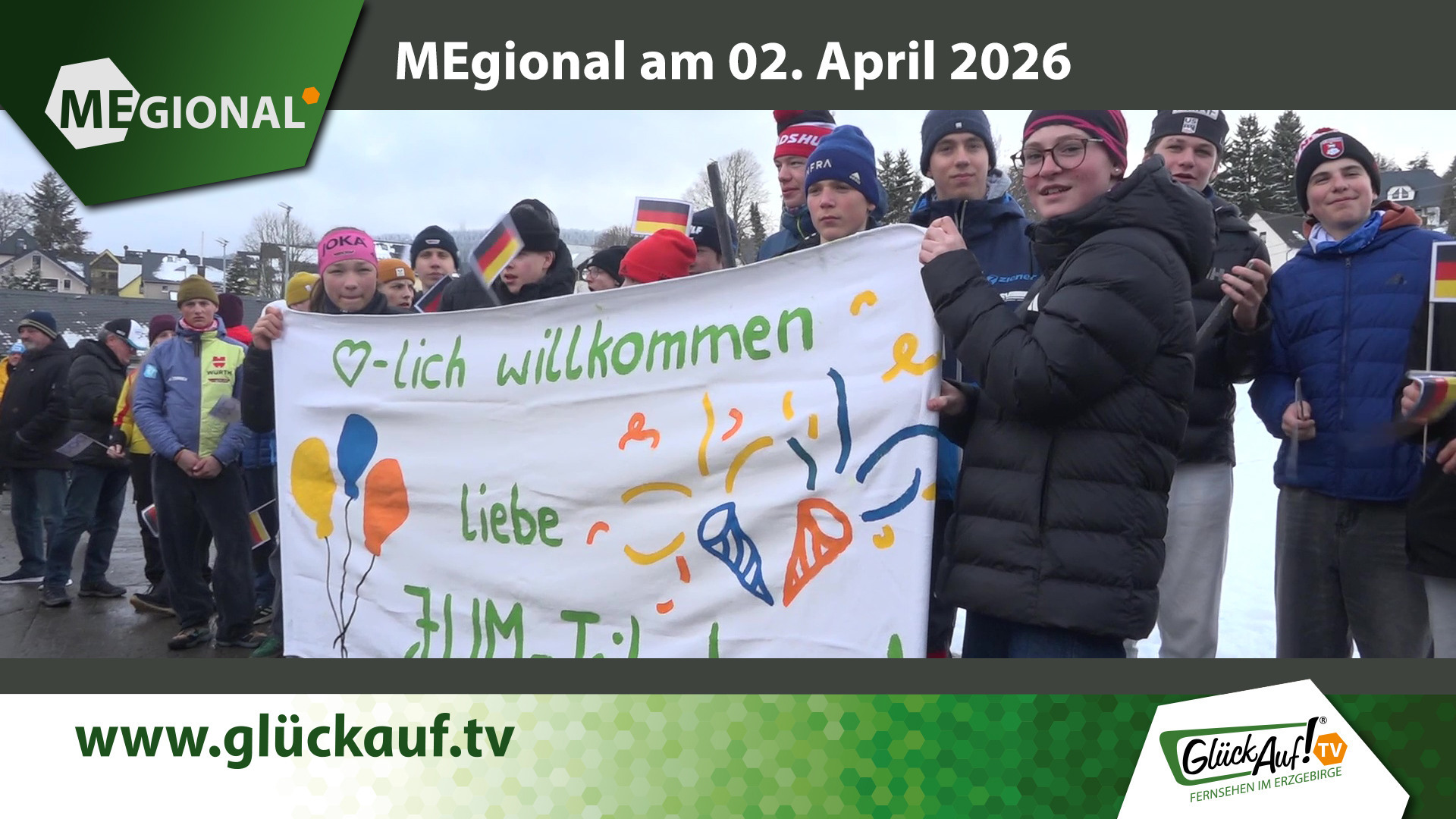 MEgional am 02. April mit dem Thema: Olympiaempfang in Oberwiesenthal